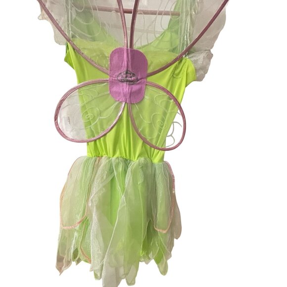 Halloween Tinkerbell Fairy Costume Shoes Wand Peter Pan Fly Soar Trick or Treat - Picture 11 of 16